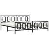 vidaXL Metal Bed Frame without Mattress with Footboard Black 193x203cm