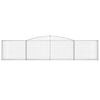 vidaXL Arched Gabion Baskets 25 pcs 400x30x80/100 cm Galvanised Iron