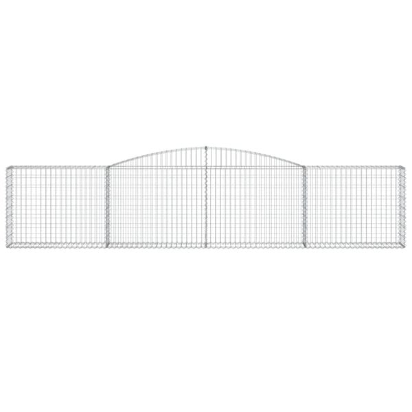 vidaXL Arched Gabion Baskets 25 pcs 400x30x80/100 cm Galvanised Iron