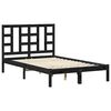 vidaXL Bed Frame without Mattress Black 120x200 cm Solid Wood