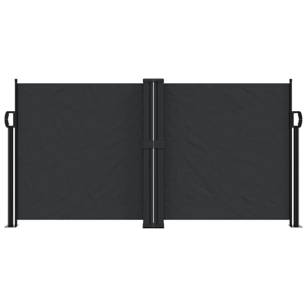 vidaXL Retractable Side Awning Black 120x600 cm
