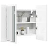 vidaXL LED Bathroom Mirror Cabinet High Gloss White 60x12x45 cm Acrylic
