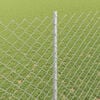 vidaXL Fence with Post Silver 1.6 x 10 m Steel