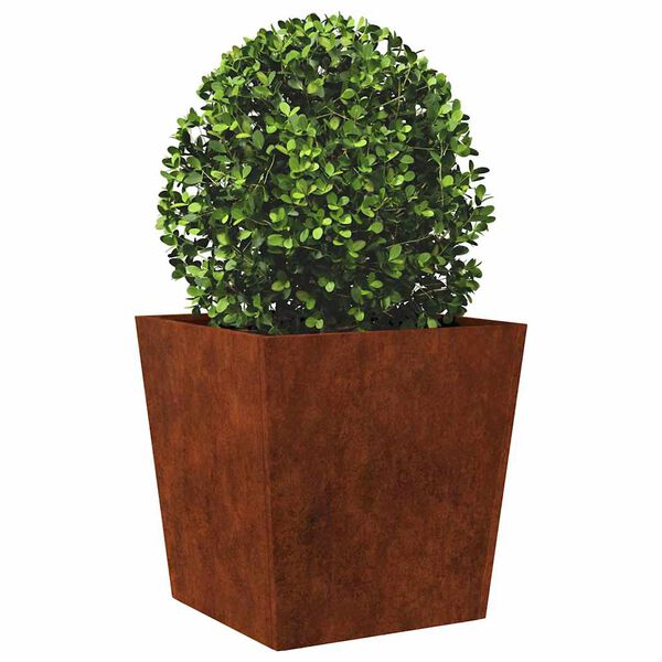 vidaXL Garden Planters 2 pcs 50x50x50 cm Weathering Steel