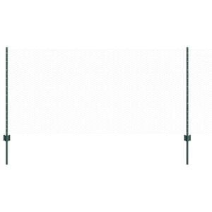 vidaXL Welded Wire Fence 50 x 1 m (W x H) PVC-Coated Steel Green Mesh