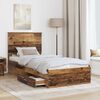 vidaXL Bed Frame with Headboard Old Wood 90 x 190 cm Engineered Wood