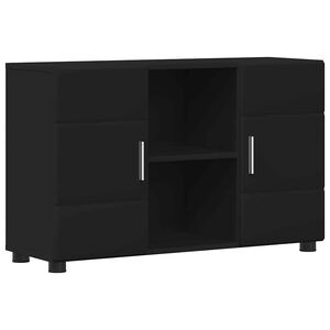 vidaXL Sideboard FLORIN Black 88.5 x 30.5 x 55.5 cm Engineered Wood