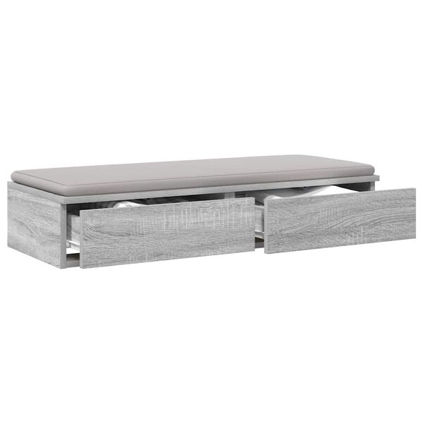 vidaXL Bed Drawers Grey Sonoma 90 x 36.5 x 16.5 cm Engineered Wood