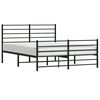 vidaXL Metal Bed Frame without Mattress with Footboard Black 120x200cm