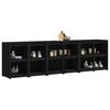 vidaXL Outdoor Kitchen Cabinets 4 pcs Black Solid Wood Pine