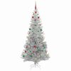 vidaXL Christmas Tree with 300 LEDs with Stand Silver 240 cm PET