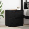 vidaXL Bedside Cabinet 2 pcs Black Oak 45 x 39 x 50cm Engineered Wood