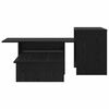 vidaXL Console Table Black Oak 91.5 x 35 x 38.5 cm Engineered Wood