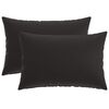 vidaXL Cushion with Pillow HEERLEN 2 pcs Black Polyester
