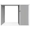 vidaXL Garden Firewood Shed Grey 245x98x159 cm Galvanised Steel