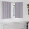 vidaXL Blackout Curtains with Rings 2 pcs Metal Grey 140 x 140 cm