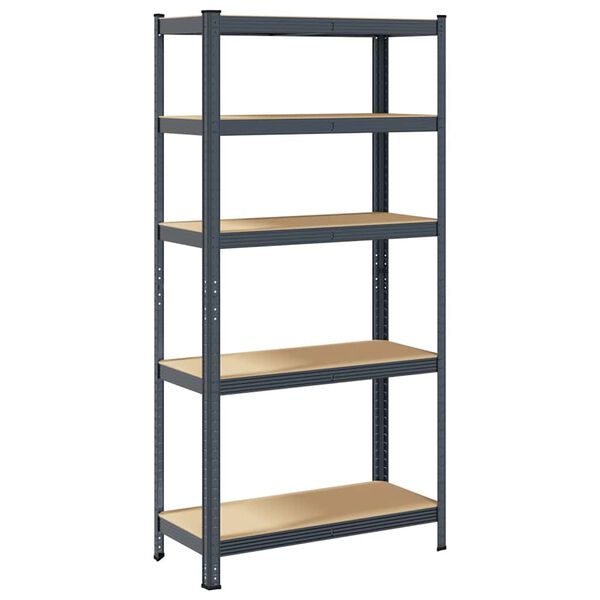 vidaXL 5-Layer Storage Shelf Anthracite Steel&Engineered Wood