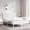 vidaXL Bed Frame without Mattress White 140x200 cm Solid Wood