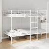 vidaXL Bunk Bed without Mattress White 107x203 cm Steel