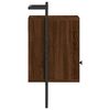 vidaXL Bedside Cabinet Wall-mounted Brown Oak 40x30x61 cm Engineered Wood
