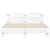 vidaXL Bed Frame with LED White 152 x 203 cm Engineered Wood