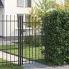 vidaXL Fence Gate Boxtel Single Door with Spike Top Steel 1x1.5 m Black