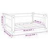 vidaXL Dog Bed 65.5x50.5x28 cm Solid Pine Wood