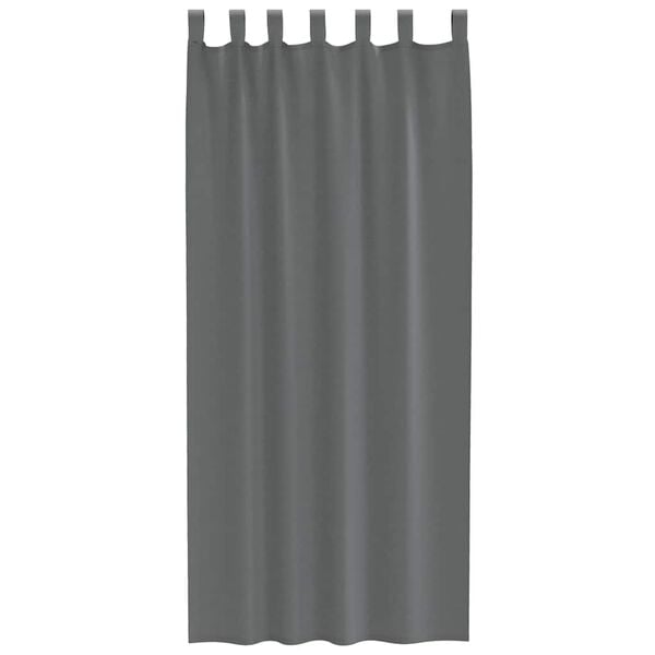 vidaXL Voile Curtains with Loops 2 pcs Dark Grey 140x245 cm