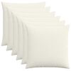 vidaXL Cushion Cover 6 pcs HEERLEN Cream 80 x 80 cm Corduroy