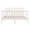 vidaXL Bed Frame without Mattress White Solid Wood 160x200 cm (810093+814155)