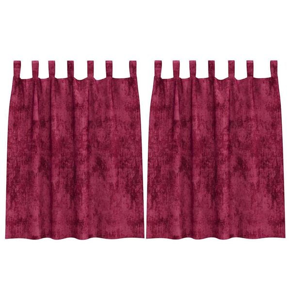 vidaXL Velvet Curtains 2 pcs Wine Red 140 x 140 cm Velvet