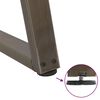 vidaXL Coffee Table Legs V-Shape 2 pcs Natural Steel 40x(30-31.3) cm Steel