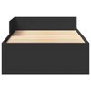 vidaXL Bed Frame without Mattress Black 100x200 cm Engineered Wood