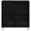 vidaXL Record Cabinet Black Oak 85 x 38 x 89 cm Engineered Wood