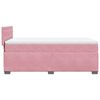 vidaXL Box Spring Bed with Mattress Pink 90x200 cm Velvet