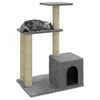 vidaXL Cat Tree with Sisal Scratching Posts Light Grey 71 cm