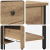vidaXL Bedside Cabinet Artisan oak 32 x 42 x 70 cm Engineered wood
