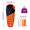 vidaXL Mummy Sleeping Bag for Adults Camping 3 Seasons