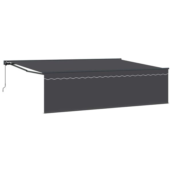 vidaXL Retractable Awning Manual Anthracite 500 x 300 cm