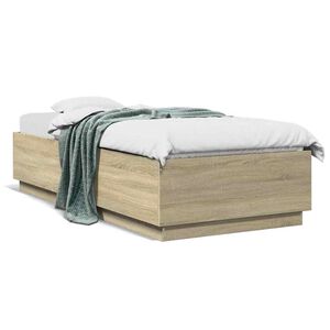vidaXL Bed Frame without Mattress Sonoma Oak 100x200 cm