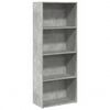 vidaXL Bookcase Concrete Grey 60x30x152 cm Engineered Wood