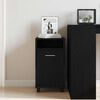 vidaXL Wheeled Side Cabinet Black Oak 33 x 38 x 60 cm Engineered Wood