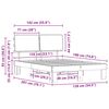 vidaXL Bed Frame with Upholstered Headboard Taupe 135 x 190 cm