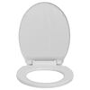 vidaXL Soft-Close Toilet Seat Quick Release Light Grey Oval