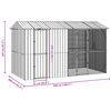 vidaXL Bird Cage Anthracite 430 x 208 x 247 cm Galvanised Steel