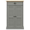 vidaXL Shoe Cabinet VIGO Grey 60x35x96 cm Solid Wood Pine