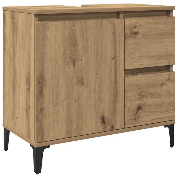 vidaXL Sink Cabinet Artisan Oak 65x33x60 cm Engineered Wood