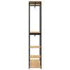 vidaXL Wardrobe Black and Oak 90x40x213 cm Metal and Engineered Wood
