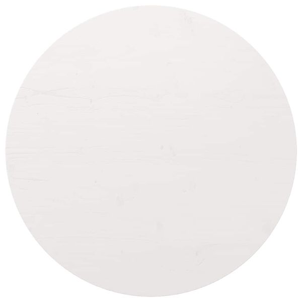 vidaXL Table Top Round White &Oslash;80x3 cm Solid Wood Pine
