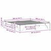 vidaXL Bed Frame Natural 200 x 200 cm Solid Pine Wood